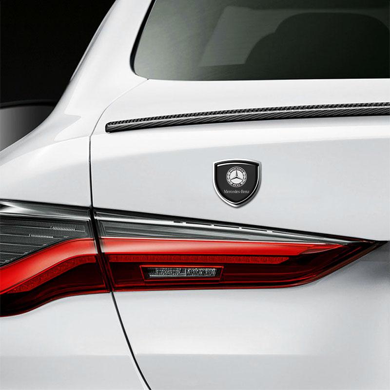 1Pcs 3D Metal Auto Door Shield Emblem Car Body Badge Sticker For Mercedes Benz W247 W212 W213 W205 AMG W177 V177 W176 GLA GLC X253 W166