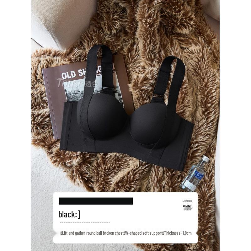 Damen Bügelloser Nahtloser Push-Up BH: Verbessert den Halt, Anti-Hänge-Effekt, Seitenstütze, Verstellbar, Ideal für kleinere Oberweiten.