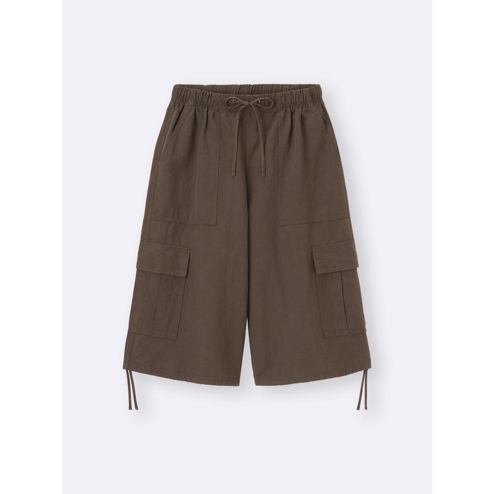Gu By Uniqlo Linen Blend Cargo Short Pants+ec
