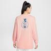 Women's T Shirts Women's Pink Crew Neck Moderate Straight Fit