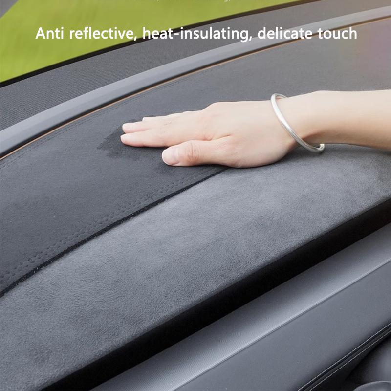 Anti-UV Dashboard Cover For Tesla Model Y Juniper / 3 Highland Suede Center Console Dash Sunshield Pad Non-slip Car Accessories