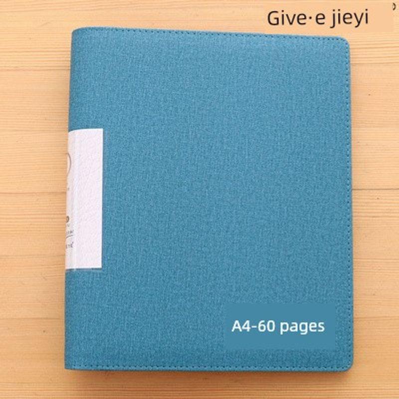 Large Capacity Leather Perforated Loose-Leaf Contract Folder
