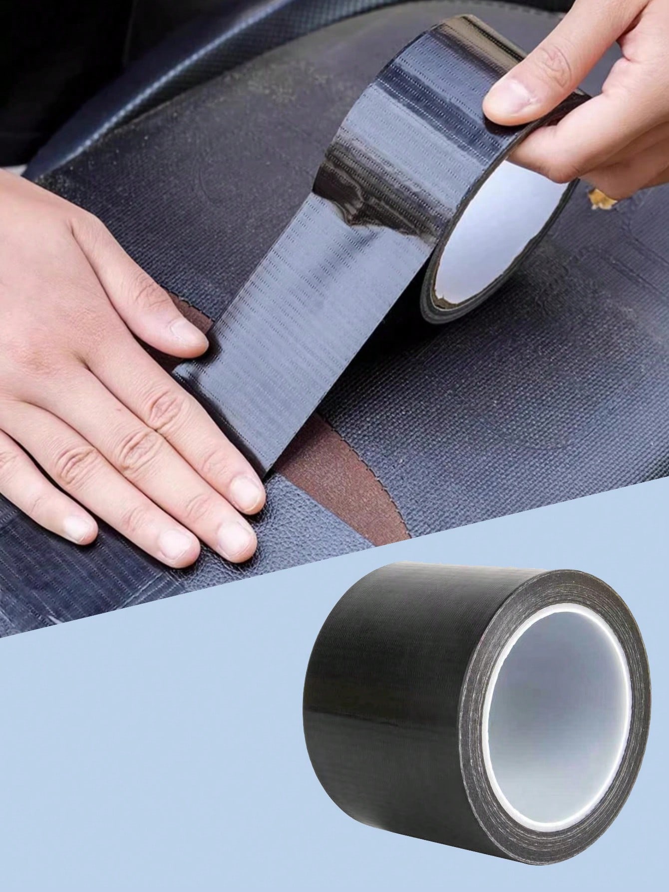 

Waterproof Repair Tape for Motorcycle & Scooter Seats - For Car Seat, Sofa, Chair, Furniture Repair чёрный