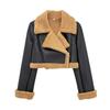Warm Winter Jacket Women Clothing Warm Fur Coat Women’s Short  Faux Leather Motorcycle Clothes