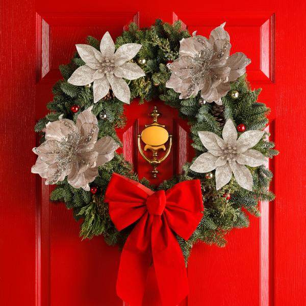 Gwiazda Betlejemska Na Choinkę Kwiaty 6Szt Różowo-Szampańska [Se-Gb20]