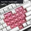 Ergonomic Original Profile 21 Key Backlit Keycaps Transparents PC Material With Storage Pouch For Office