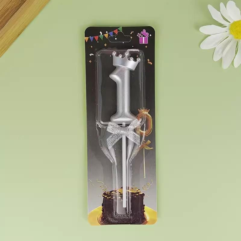 

Корона Бант Цифровая Свеча С Днем Рождения Украшение для Торта Номер для Первого Дня Рождения Ребенка Украшение для Десертного Стола 0-9 Свеча