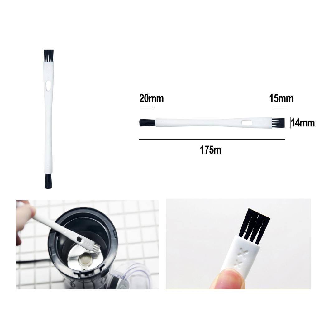 4/14 Stück Kaffeebürsten-Set Espressobürsten-Set Enthält Holz-Kaffeemühle Maschinenreinigungsbürste und Nylon-Espressobürste