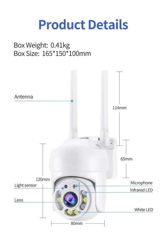 Icam365 Dome Camera: 2MP HD, Dual Light Night Vision, Waterproof, Voice Intercom, WiFi Home Surveillance