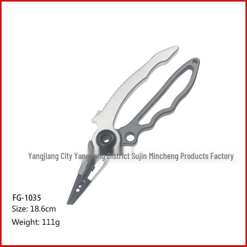 New Self-Locking Aluminum Alloy Fishing Pliers: Hook Remover & Fish Controller Scissors