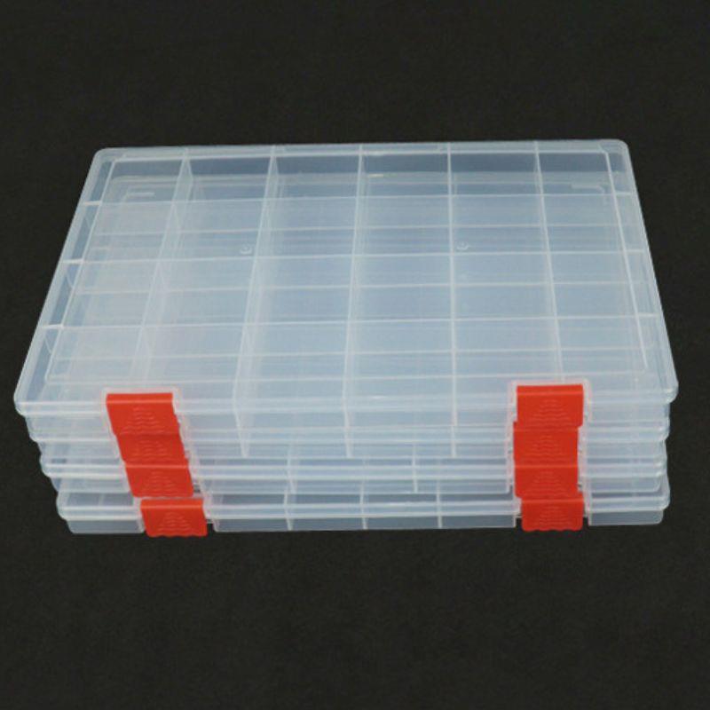 Transparent Compartment Plastic Storage Box Jewelry Earring Box Bead Container Storage Case Display Organizer 11/11/16/18 Grids