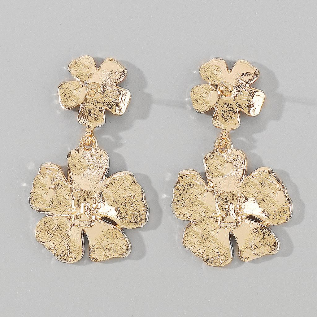 Simplistic and Cute Flower Oil Drop Earrings - Light and Comfortable Accessories