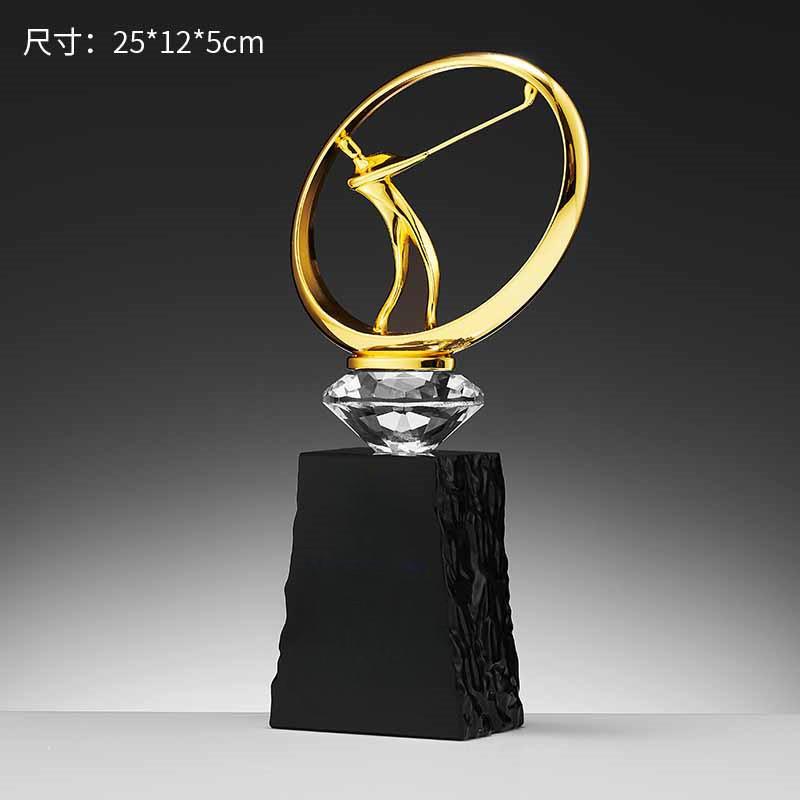 

Customized Creative Sports Crystal Trophy, One Shot Hole, Competition Award, Home Decoration, Golf Trophy, Total Net, 1Pc
