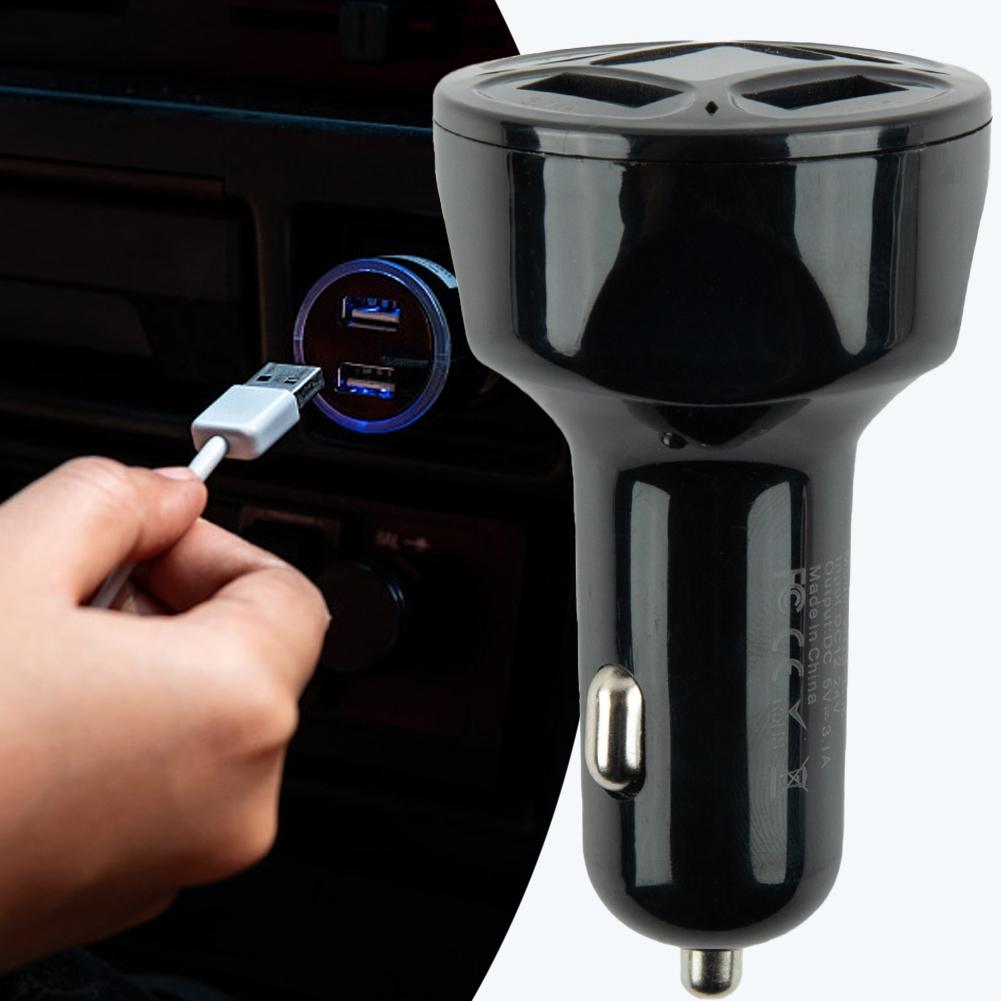 Car Charger Charger 12-24V 4Ports USB Car Charger Adapter Fast Charger Brand New