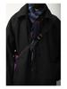 Unisex Japanese Woolen Jacket: Autumn/Winter Retro Loose Fit with Lapel, Oversized Casual Style.