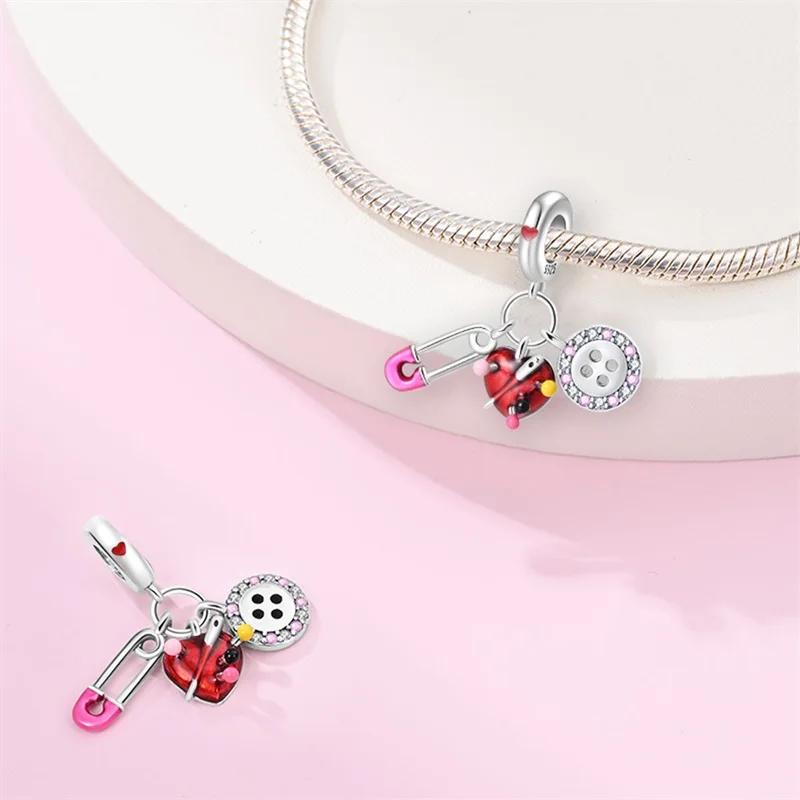 Creative Family Life Series Sewing Machine Weaving Alarm Clock Hair Dryer Charms Beads Fit Diy Bracelets Copper