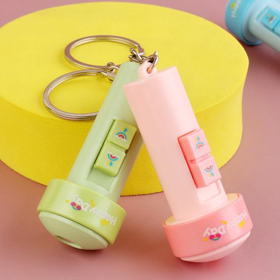 Mini Flashlight Keychain Cute Toy Flashlight Small Portable Flashlights for Kids Candy Colors Cat Toy Portable Keychain Gift