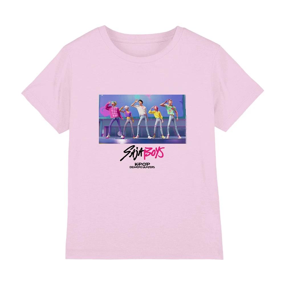 Kpop Demon Hunters Saja Boys Soda Pop Dance Kids T-shirt 5-13 Years, Pink 110