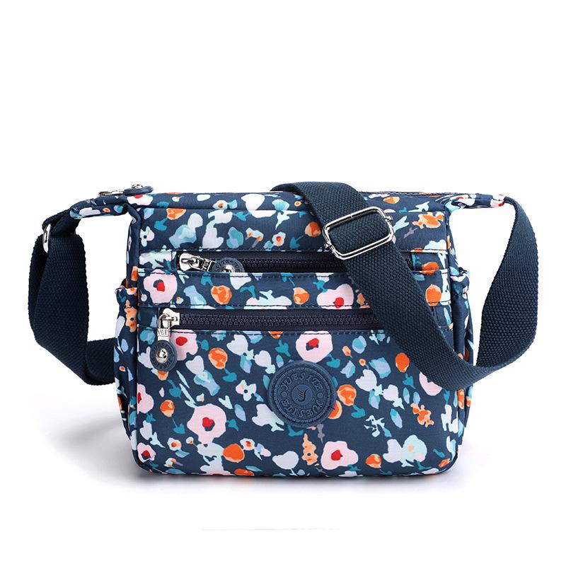 2025 New Fashion Nylon Printed Messenger Bag Large-capacity Multi-layered Flower Shoulder Bag Casual Joker Ladies Crossbody Bag
