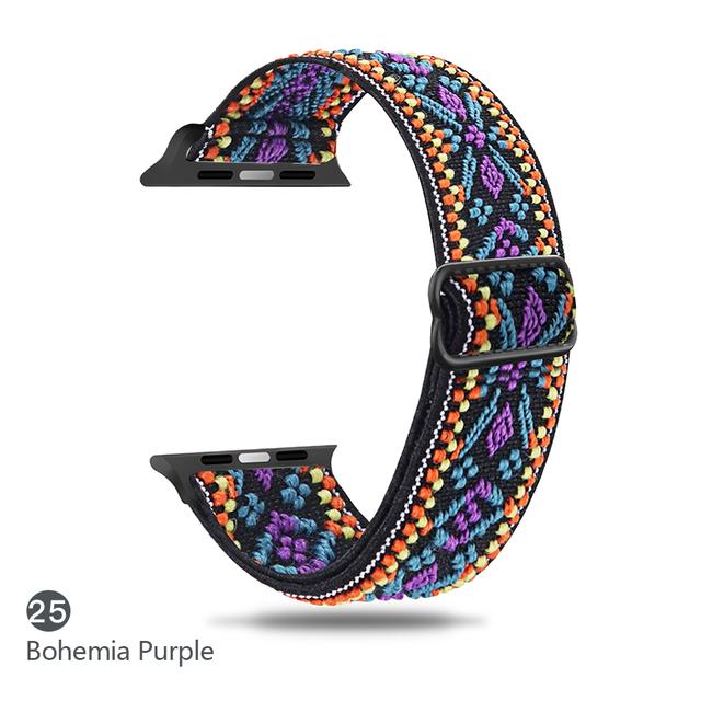 Cinturino in Nylon per Apple watch band 44mm 40mm 38mm 42mm ultra 2 49mm SOLO bracciale correa iwatch series 9 7 SE 6 5 4 8 45mm 41mm