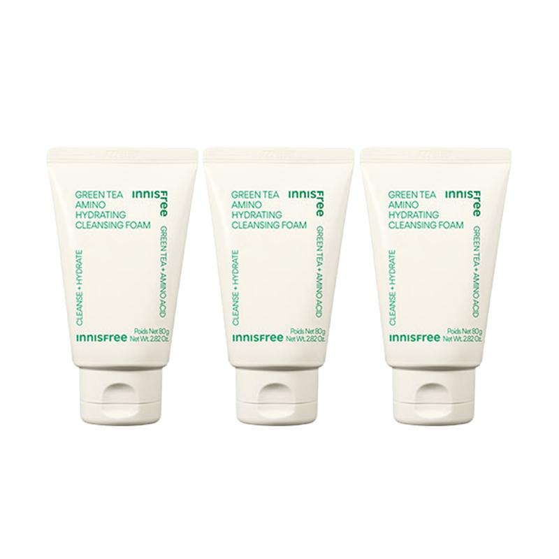 Innisfree Foam Moisturizing Oil Control Green Tea Amino Acid Cleansing Foam-80g3 зелёный