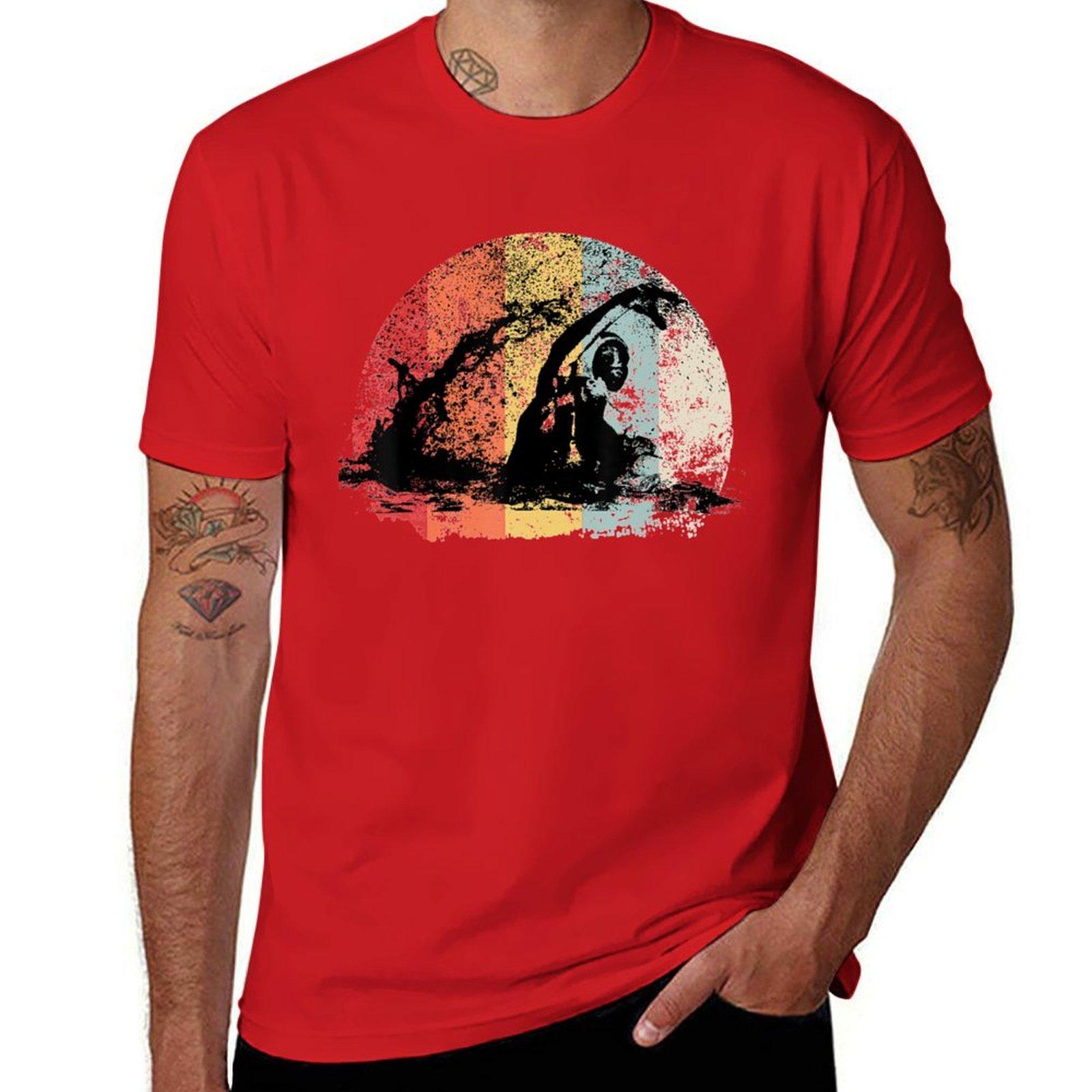 

Retro Water Polo Vintage Waterpolo Player Sunset T-Shirt cute tops hippie clothes quick drying T-shirts for men cotton S