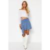 Brown Ruffle Detailed Flounce Mini Knitted Skirt Twoaw24et00214