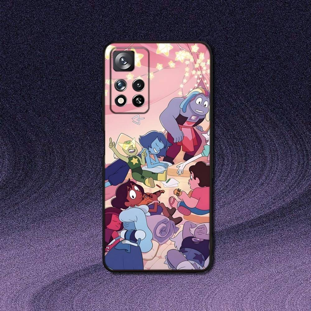 

S-Steven U-Universe Cartoon Phone Case For Samsung S 25,24,23,22,30,21,10,9,Ultra,Plus,Lite,FE,4,5G Black Soft Case Samsung S24fe