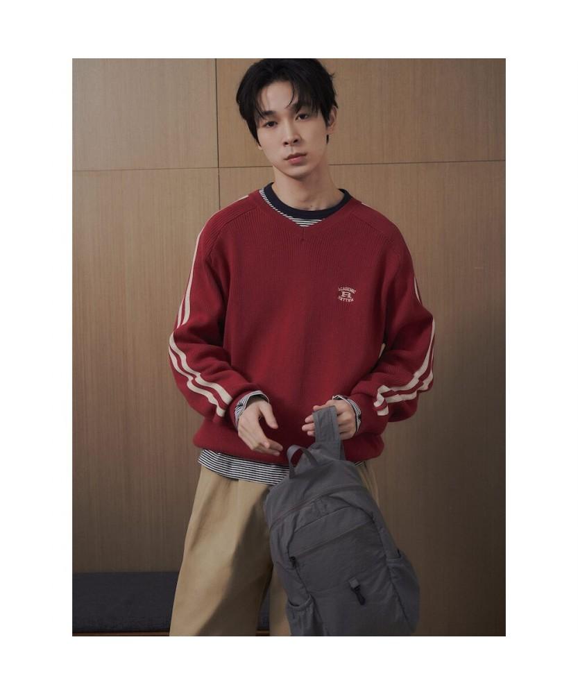 8seconds V-Neck Track Knit Red