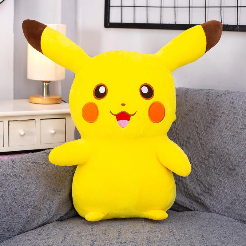 Cute Yellow Electric Mouse Plush Toy Pillow High Quality Anime Doll Gift For Kids Friends Birthday Christmas