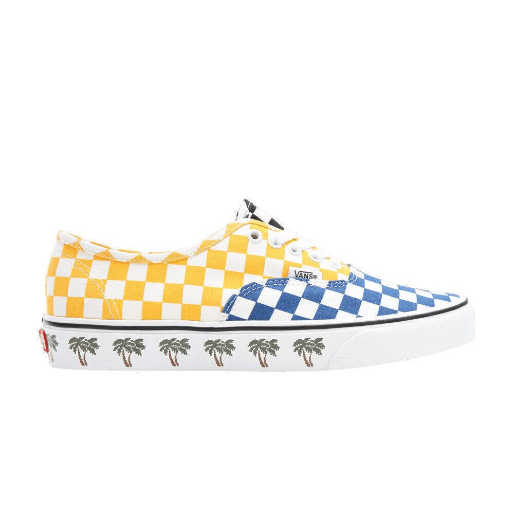 Vans Authentic idewall Palm Tree Checkerboard  VN0A348A40P Men s Shoes 34.5