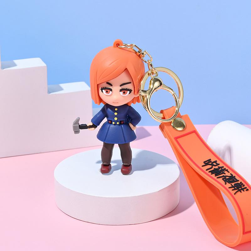 

Anime Jujutsu Kaisen Cosplay keychain Gojo Itadori Fushiguro Kugisaki Sukuna Kawaii Doll Keyrings for Bag Pendant Key Holder