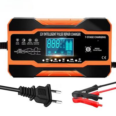 Φορτιστής 12V 12A Φορτιστής Μπαταρίας Αυτοκινήτου 240W Πλήρως Αυτόματος Έξυπνος Φόρτιση Επισκευής Παλμών Κατάλληλος για Μπαταρία Αυτοκινήτου Μοτοσυκλέτας AGM GEL WET Μολύβδου Οξέος