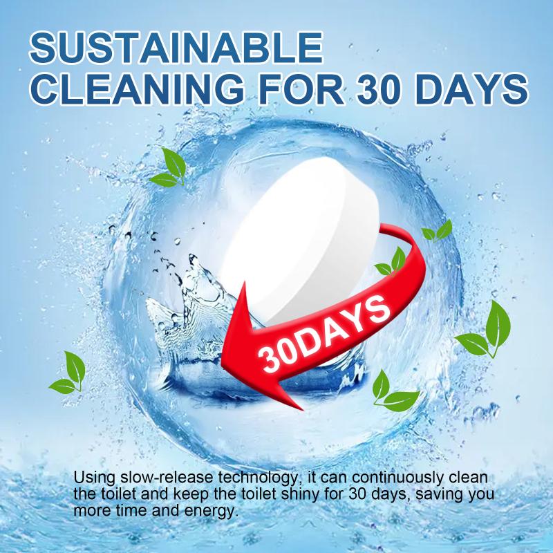 12Pcs Toilet Bowl Cleaning Tablets Household Toilet Odor Stain Descaling Effervescent Tablets No Residue And No Irritation