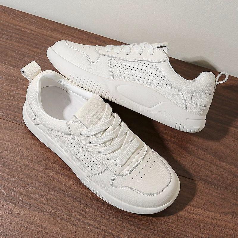 Leather first-layer cowhide little white shoes women's new versatile autumn breathable and comfortable casual sports shoes