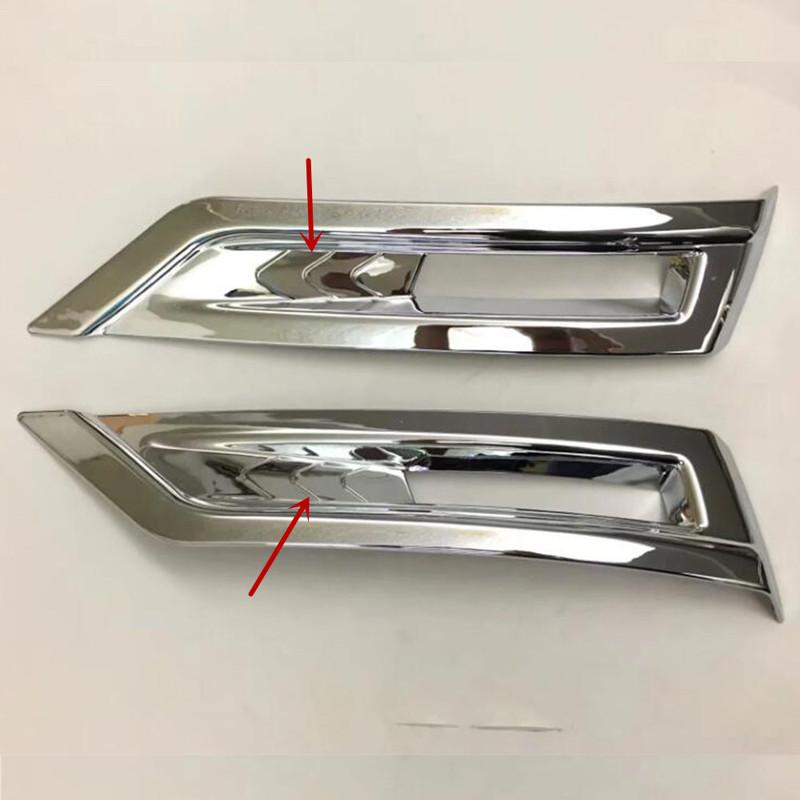 For Nissan Kicks 2017 2018      Detector ABS Chrome Cover Trim Back Tail Rear Fog Light Lamp Frame Eyebrow