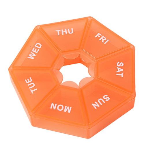 Weekly Pill Organizer with 7 Compartments Portable Travel Pill Case Once Daily Medication Dispenser Capsule Pill Management Storage Box