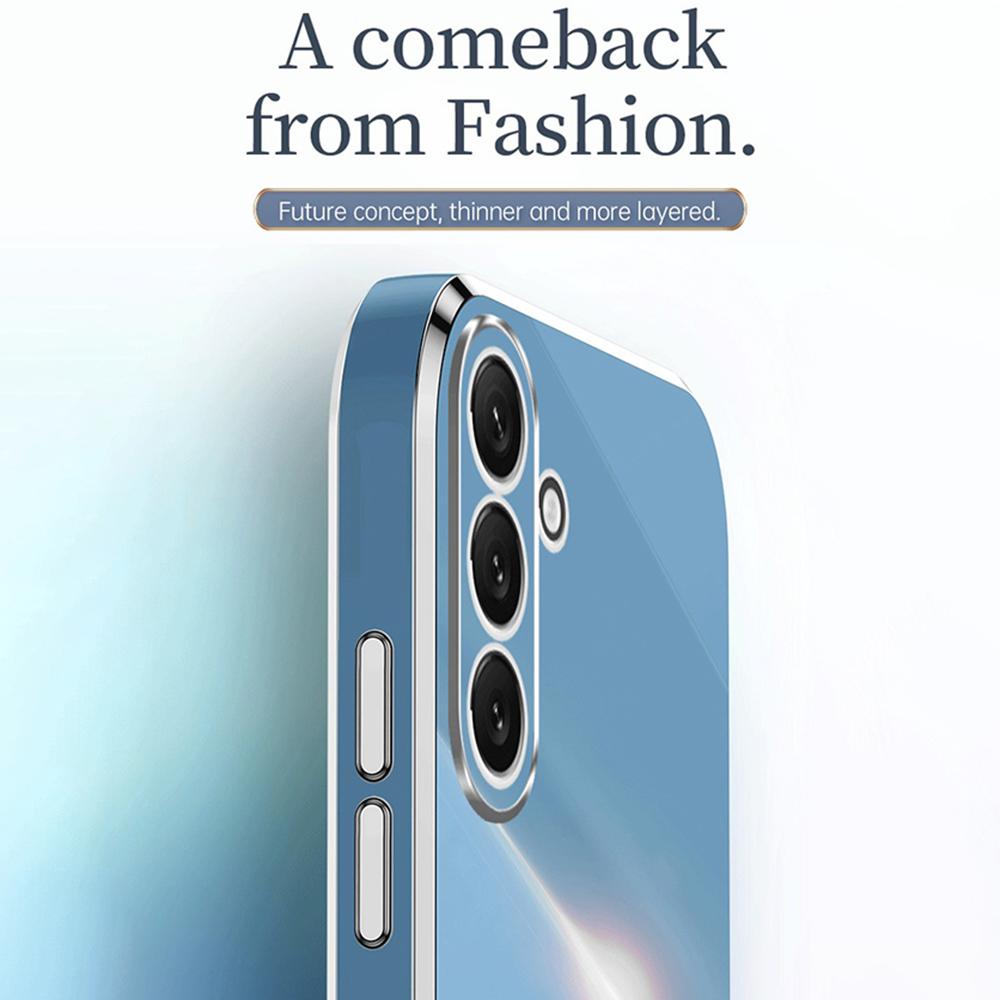 XINLI For Samsung Galaxy A54 5G Drop-proof Protective Phone Cover Electroplating Slim Mobile Phone Case Kickstand