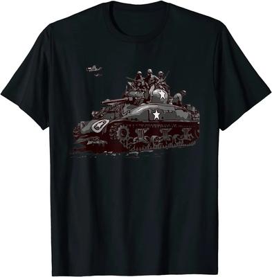 M4 SherUnisex Medium Tank WW2 Armored Unisex TShirt Short  Casual 100 COTTON  ONeck  Unisex Clothing