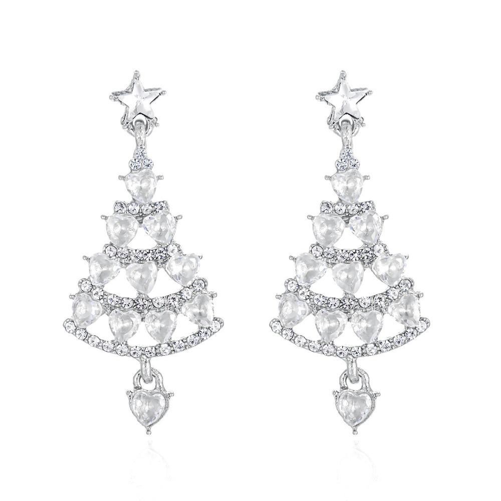 Shiny Christmas Drop Earrings Alloy Ear Studs New Stud Earrings  Beauty