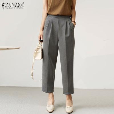 Women Summer Solid Color Casual Cropped Pants