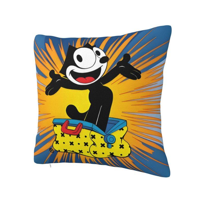 Custom Disney Felix The Cat Anime Pillow Case 40x40cm Decorative Cartoon Kawaii Luxury Cushion Cover Soft Pillowcase