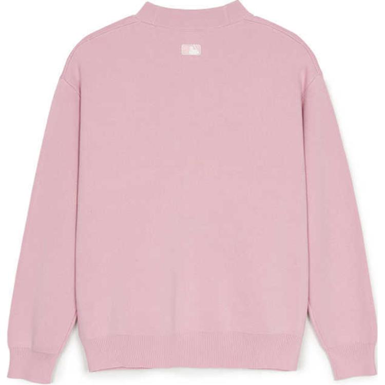 New MLB New York Yankees Old Flower Knitwear Unisex Hemp Pink 3AKCG0151-50PKM