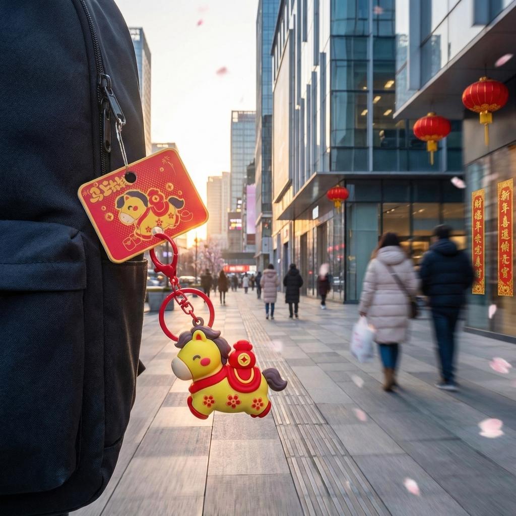 Horse Year Of Wealth Keychain Keychain