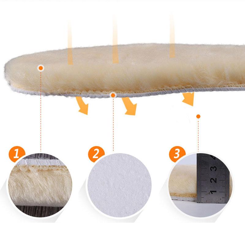 Warm Heated Insoles Winter Thick Pad Insoles Imitation Wool Breathable Snow Boots Fur Insoles