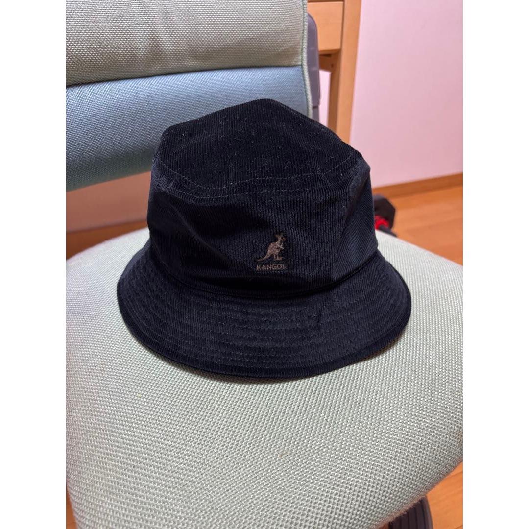 Used KANGOL corduroy bucket hat black