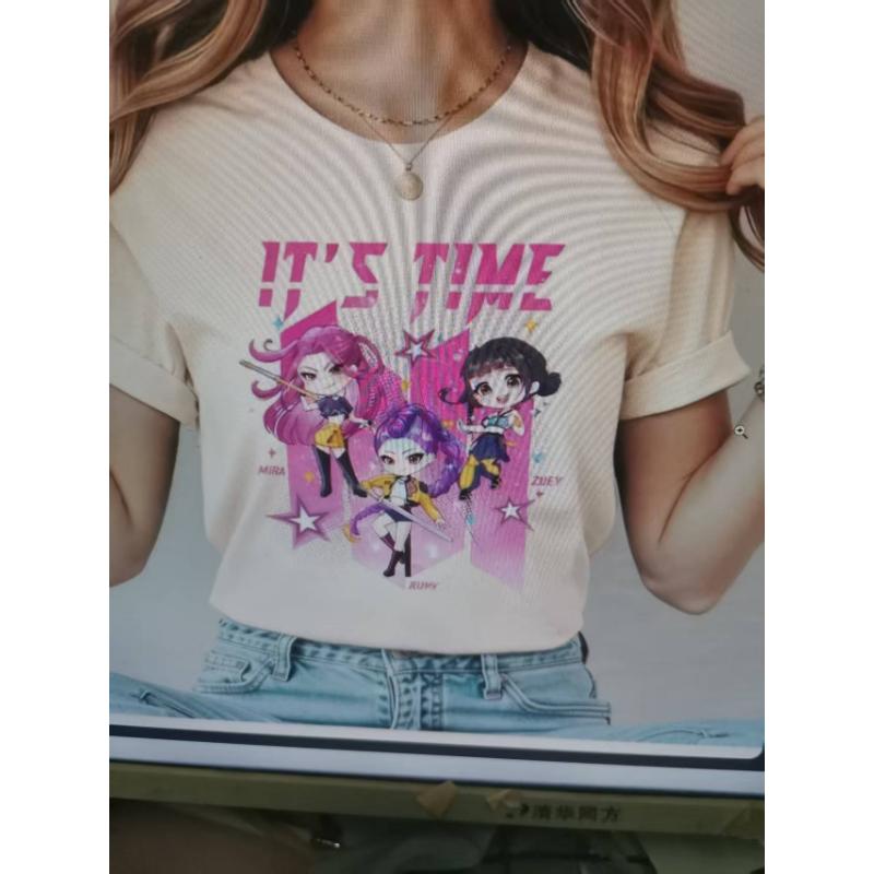 2025 Neue Heiße Mode Lässiges Kinder T-Shirt KPop Dämonenjäger T-Shirt Kleidung Cooles Mädchen Tee Top Lustiges Geschenk für Fans