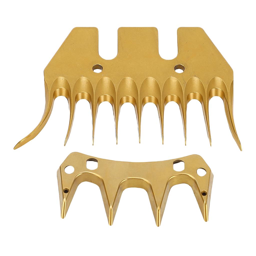 Sheep Shears Replacement Blades Gold Color 9 Curved Tooth High Carbon Steel Livestock Shearing