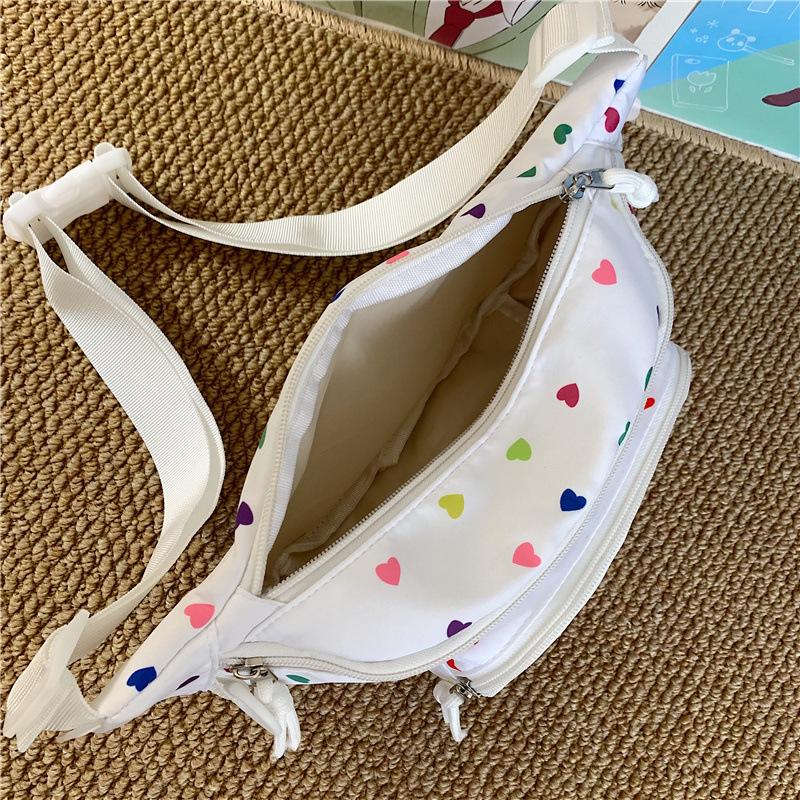 Women's Crossbody Bag Transparent Chest Bag Print Student Shoulder Bag