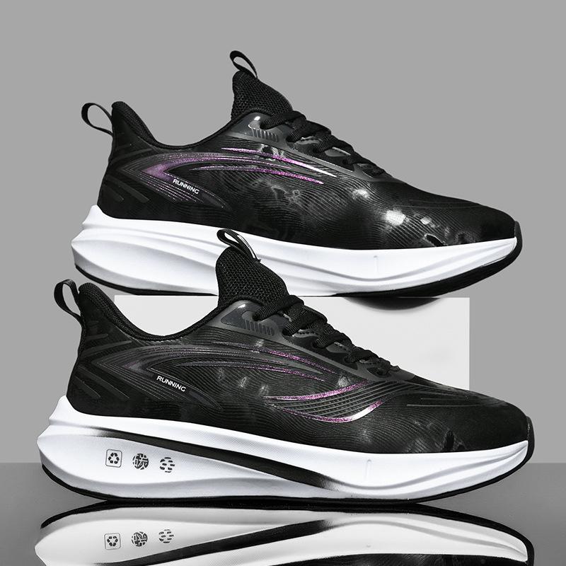 Autumn and winter new leather velvet sports casual shoes men's fashion versatile thick-soled non-slip and wear-resistant student running shoes